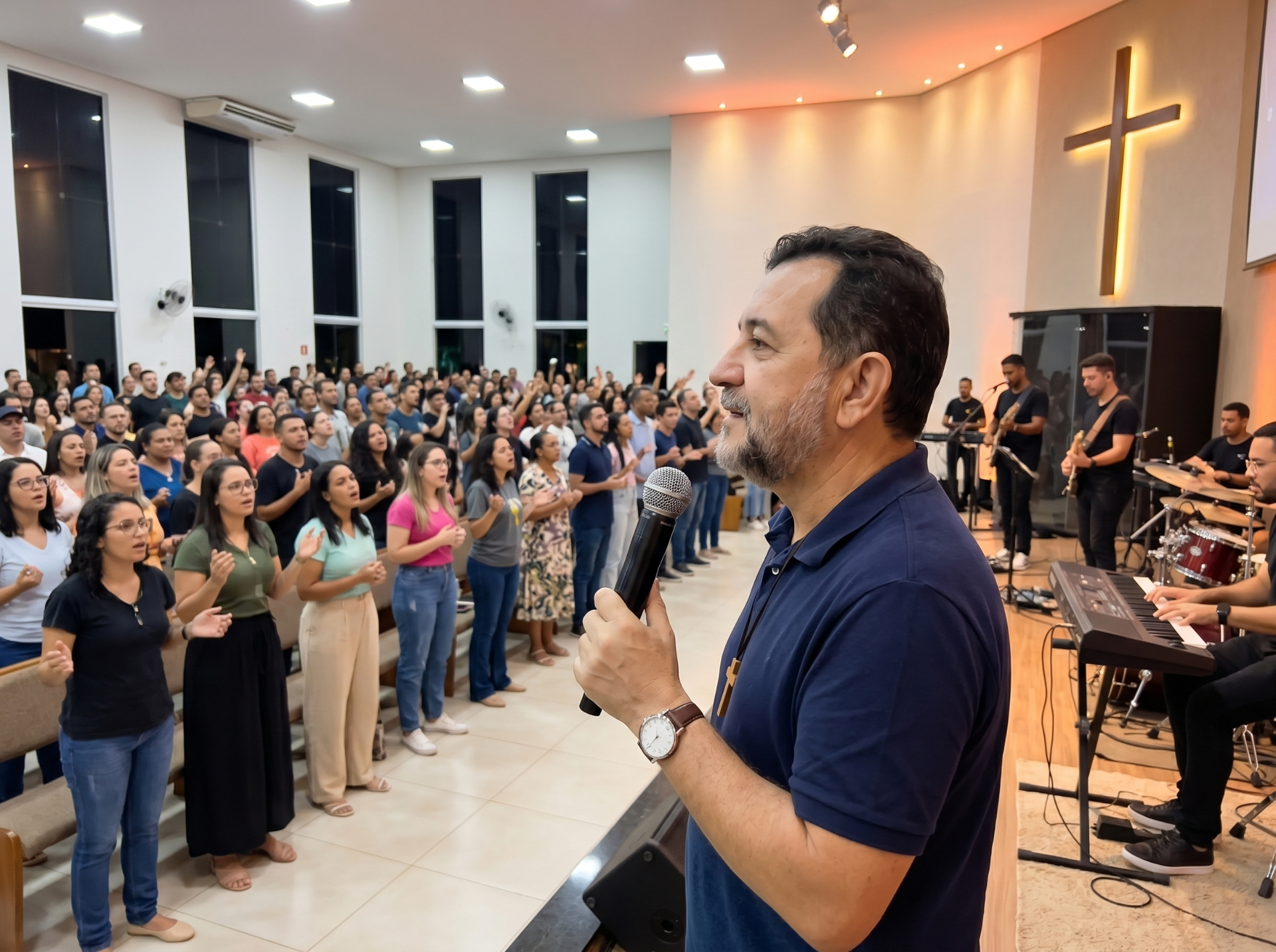 Na igreja